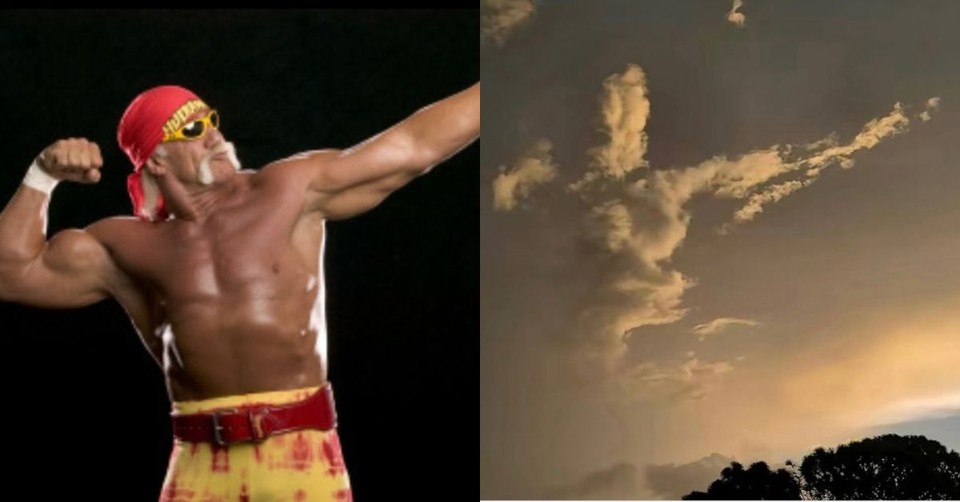 Heavenly Sign: Cloud Formation Resembles Hulk Hogan’s Iconic Pose at ...